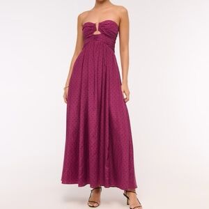 Abercrombie Strapless Hardware Cutout Maxi Dress - M